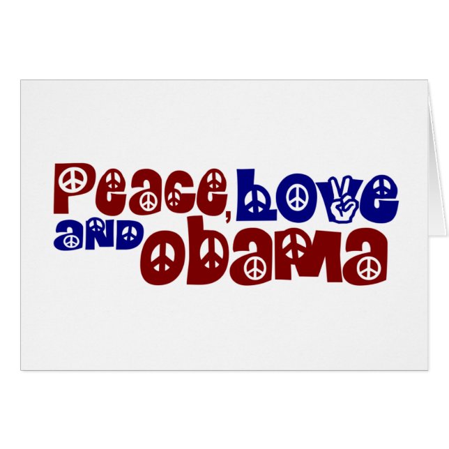 Amour et Obama de paix (Devant horizontal)