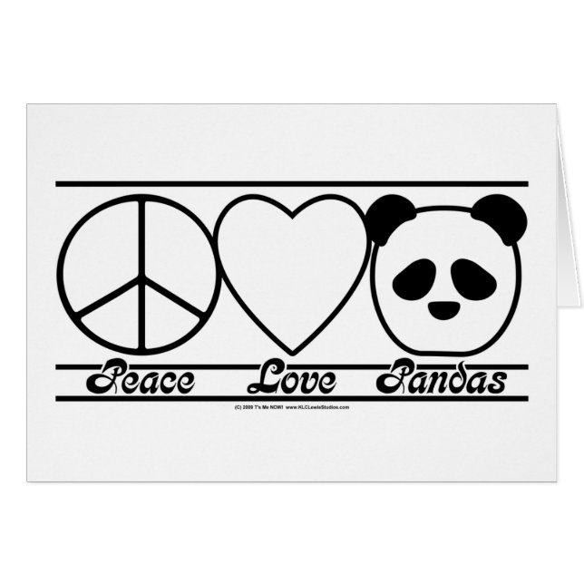 Amour et pandas de paix (Devant horizontal)