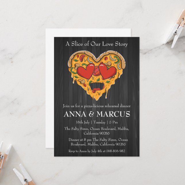 amour et pizza plaisir répétition invitations dîne (Devant/Arrière en situation)
