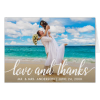 Amour et remerciements mariages | Pliage photo Mer