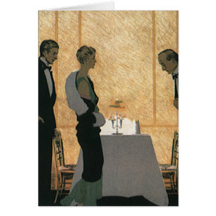 Amour et romance vintage, dîner élégant de couple