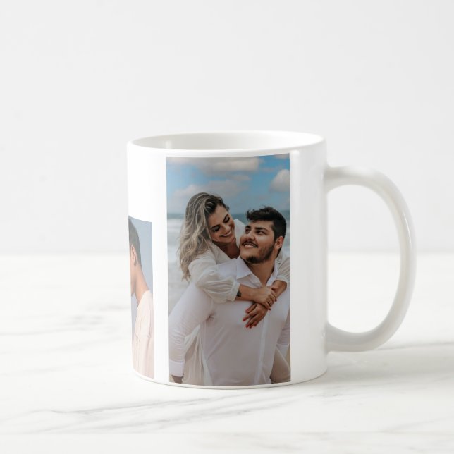 Amour et souvenirs personnalisés Collage Mug (Droite)