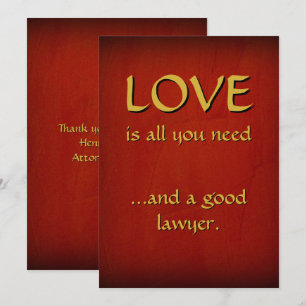 Amour et un bon avocat Merci - Luxe