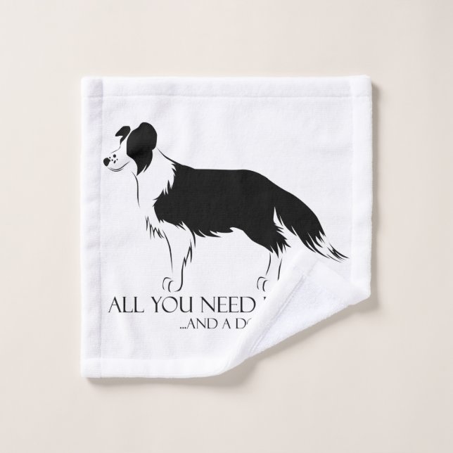 Amour et un chien (Gant de toilette)