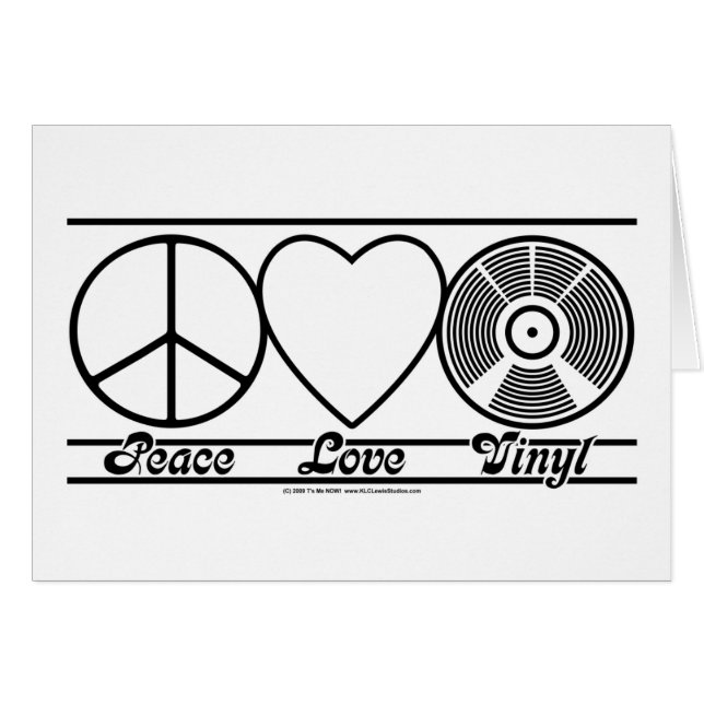 Amour et vinyle de paix (Devant horizontal)