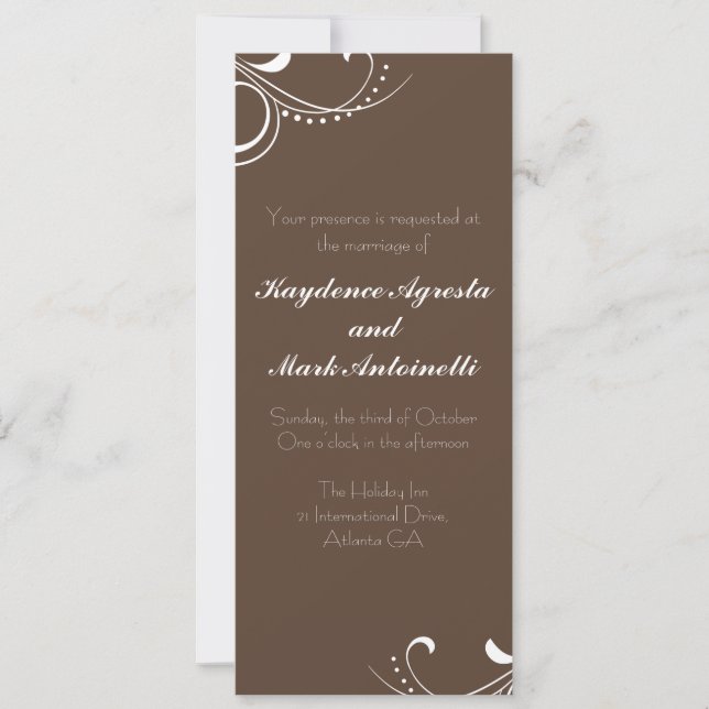Amour éternel Invitation au mariage personnalisé ( (Devant)