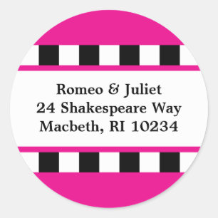 Amour ! Étiquette de adresse - Rose