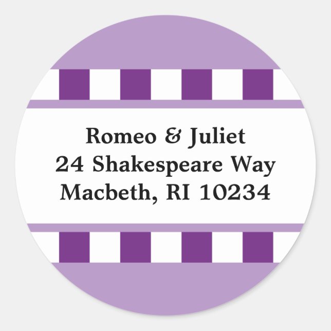 Amour ! Étiquette de adresse - Violet (Devant)