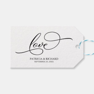Amour - Étiquettes de Mariage Calligraphie Élégant