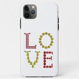 Amour faciale coque iphone Gemstone Jaune et Rouge