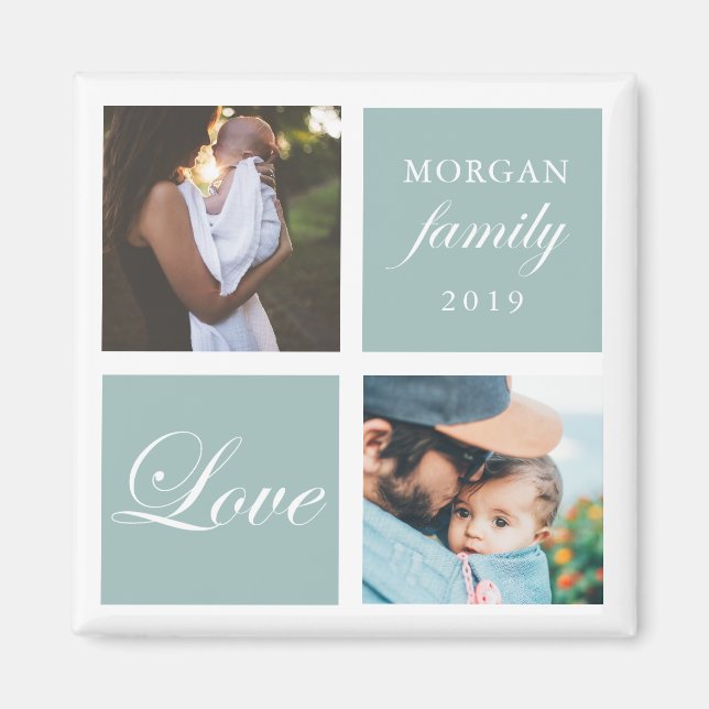 Amour familial | Magnet photo personnalisé (Devant)