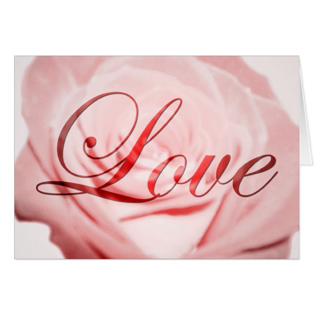 Amour : Fleur rose : (Devant horizontal)