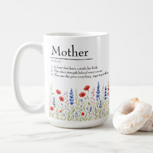 Amour fleur sauvage - Mug avec message de coeur