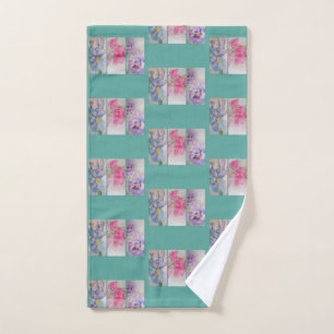 Amour Fleurs Menthe Salle de bain serviette