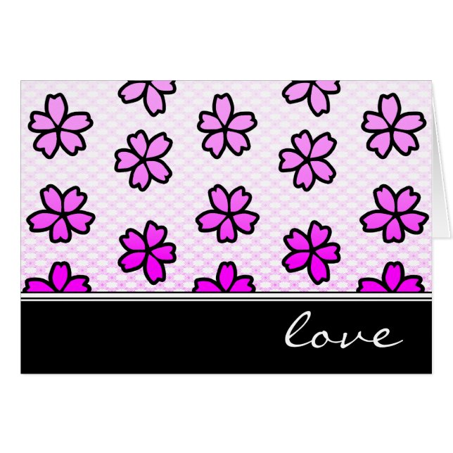 amour : floral rétro : (Devant horizontal)