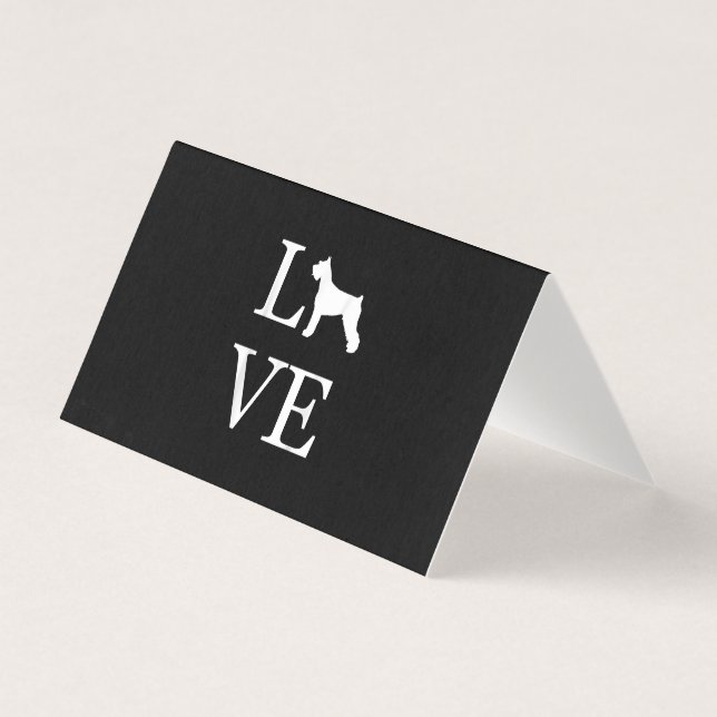 amour géant silhouette schnauzer amoureux des chie (Front)