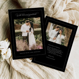 Amour & Gratitude, Carte de remerciements Mariage