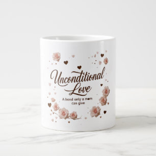 Amour inconditionnel Jumbo Mug - Élégante Rose ros