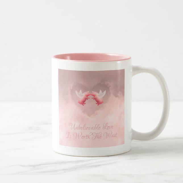 Amour incroyable Mug à café à deux tons (Droit)