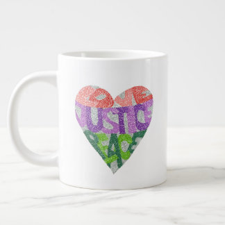 Amour, justice, paix - Jumbo Mug