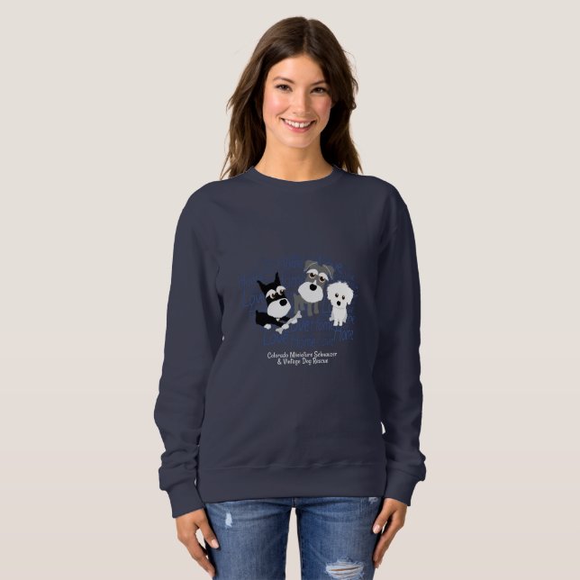 Amour, maison - sweatshirt foncé de Schnauzer (Devant entier)
