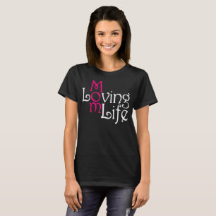 Amour Maman Vie Fête des Mères T-shirt noir