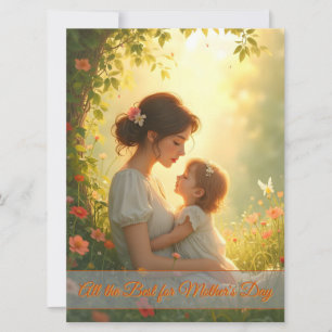 Amour maternel tendre dans la lumière florissante