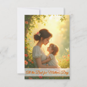 Amour maternel tendre dans la lumière florissante
