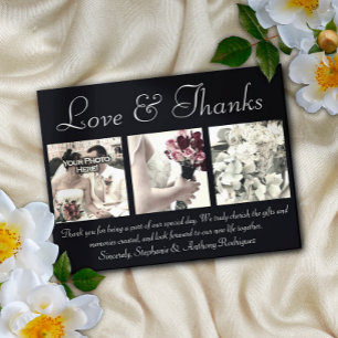 Amour/Merci Carte de remerciements de mariage pers