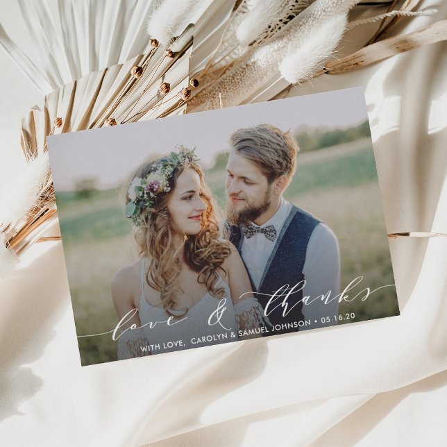 Amour & Merci | CARTE PHOTO MARIAGE MERCI (Créateur téléchargé)