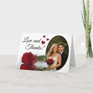 Amour & Merci Élégant Rose Rouge Mariage romantiqu