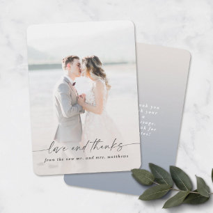 Amour & Merci Ivory & Blue Mariage Photo Overlay