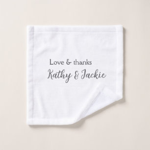 Amour & merci nom du couple mariage simple minimal