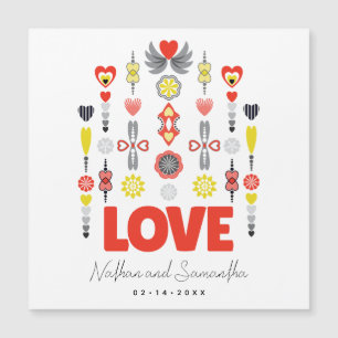 AMOUR Mini Anniversaire Carte magnétique