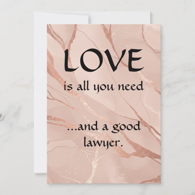 Amour Moderne Drôle Et Bon Merci D'Avocat (Devant)