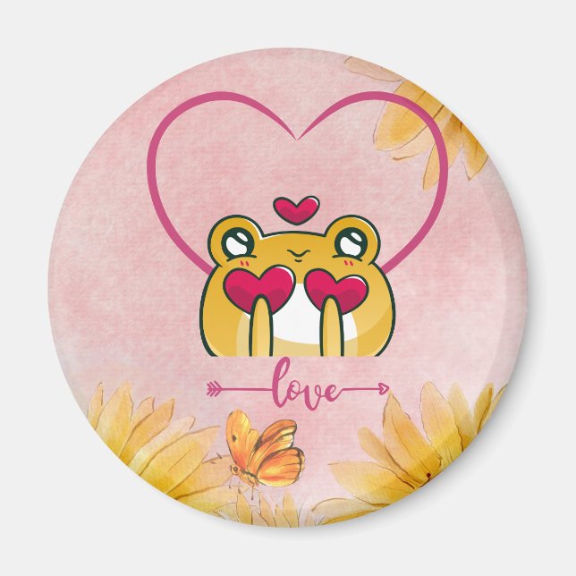 Amour moderne Froggy Magnet pour l'express votre a (Devant)