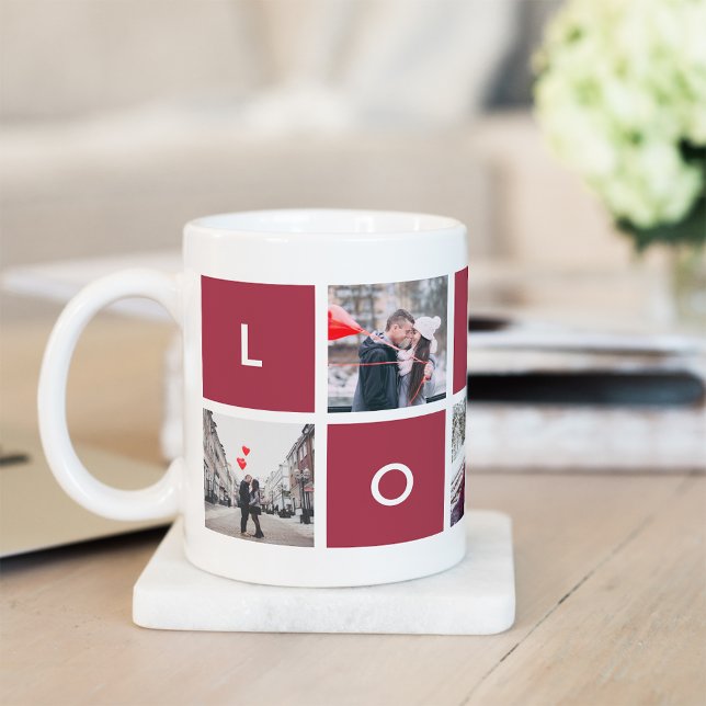 Amour moderne | Photo Collage Mug (Créateur téléchargé)