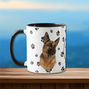 Amour Mon Berger Allemand Chien Pawprint Mug