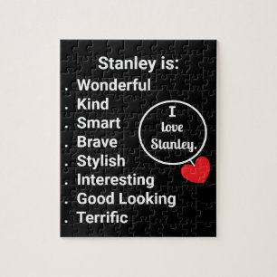 Amour & Mots - Noir avec coeur : Puzzle