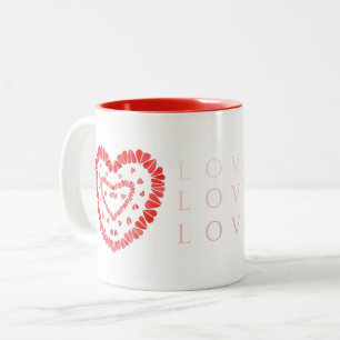 AMOUR Mug rouge à deux tons