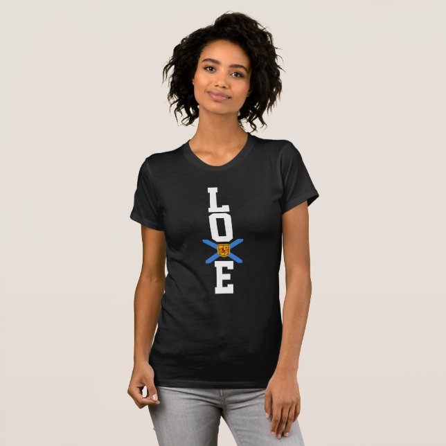 Amour Nouvelle-Écosse fière drapeau T-shirt (Devant entier)