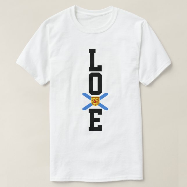 Amour Nouvelle-Écosse fière drapeau T-shirt (Design devant)