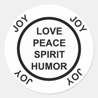 Amour, Paix, Esprit, Humour, Joie - Stickers
