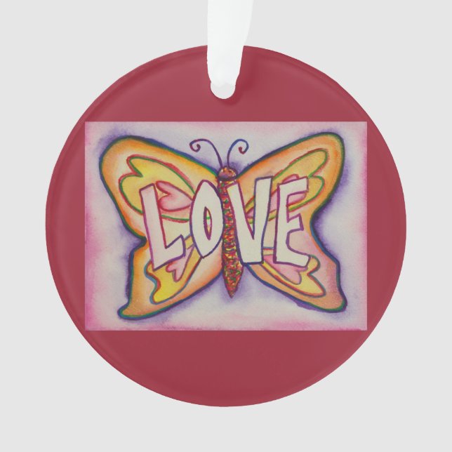 Amour Papillon Word Art Cadeau de vacances (devant)