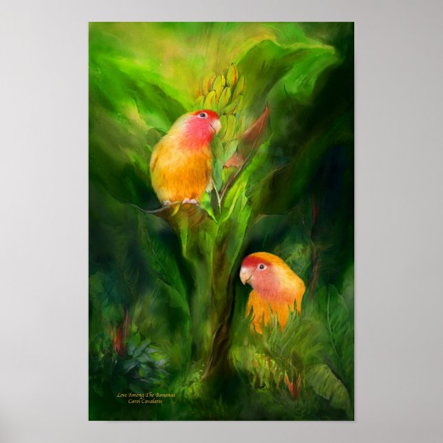Amour Parmi Les Bananes Poster D'Art / Imprimer (Devant)