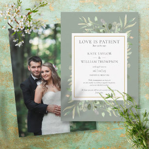 Amour Patient Elopement Sage Mariage Faire-part