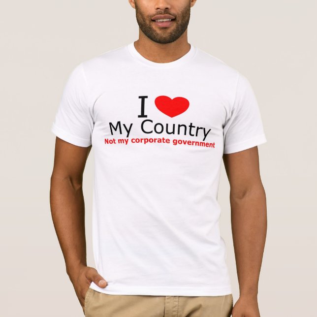 Amour patriotique d'I mon T-shirt de pays (Devant)