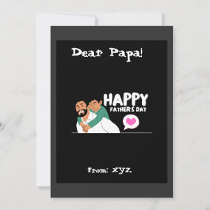 Amour Père Son Embrace Design Carte de vacances