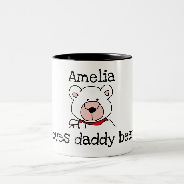 Amour personnalisé Papa Bear Mug (Centre)