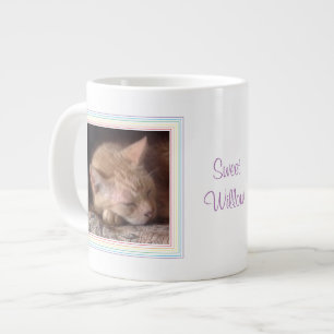 AMOUR PET Grosse Mug blanc + Texte / Arc-en-ciel